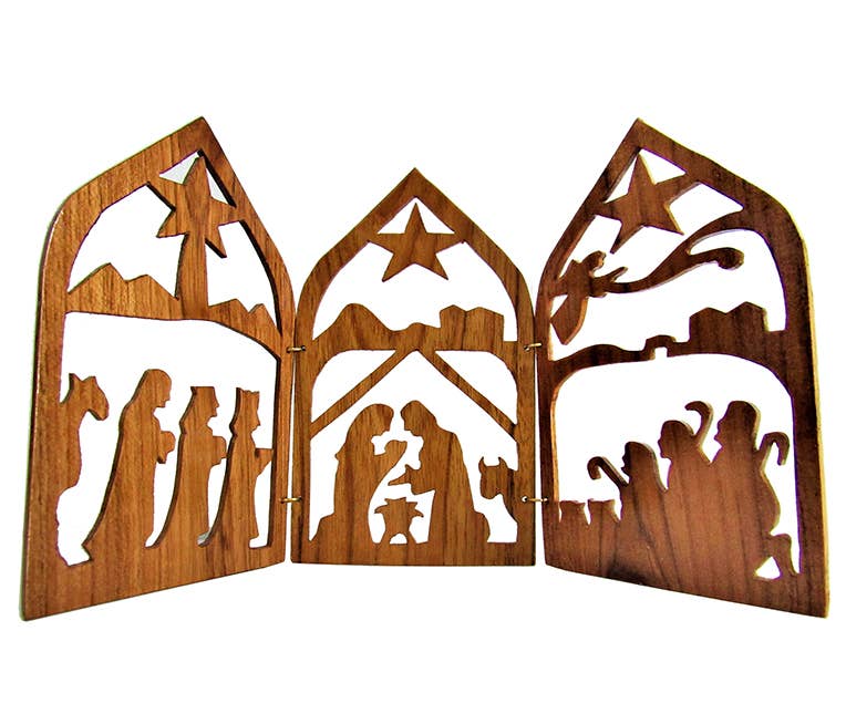 Wooden Folding Nativity Set
