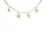 Gold Brass Star Christmas Garland