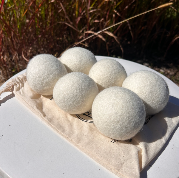 Set of 6 Organic Wool Dryer Balls