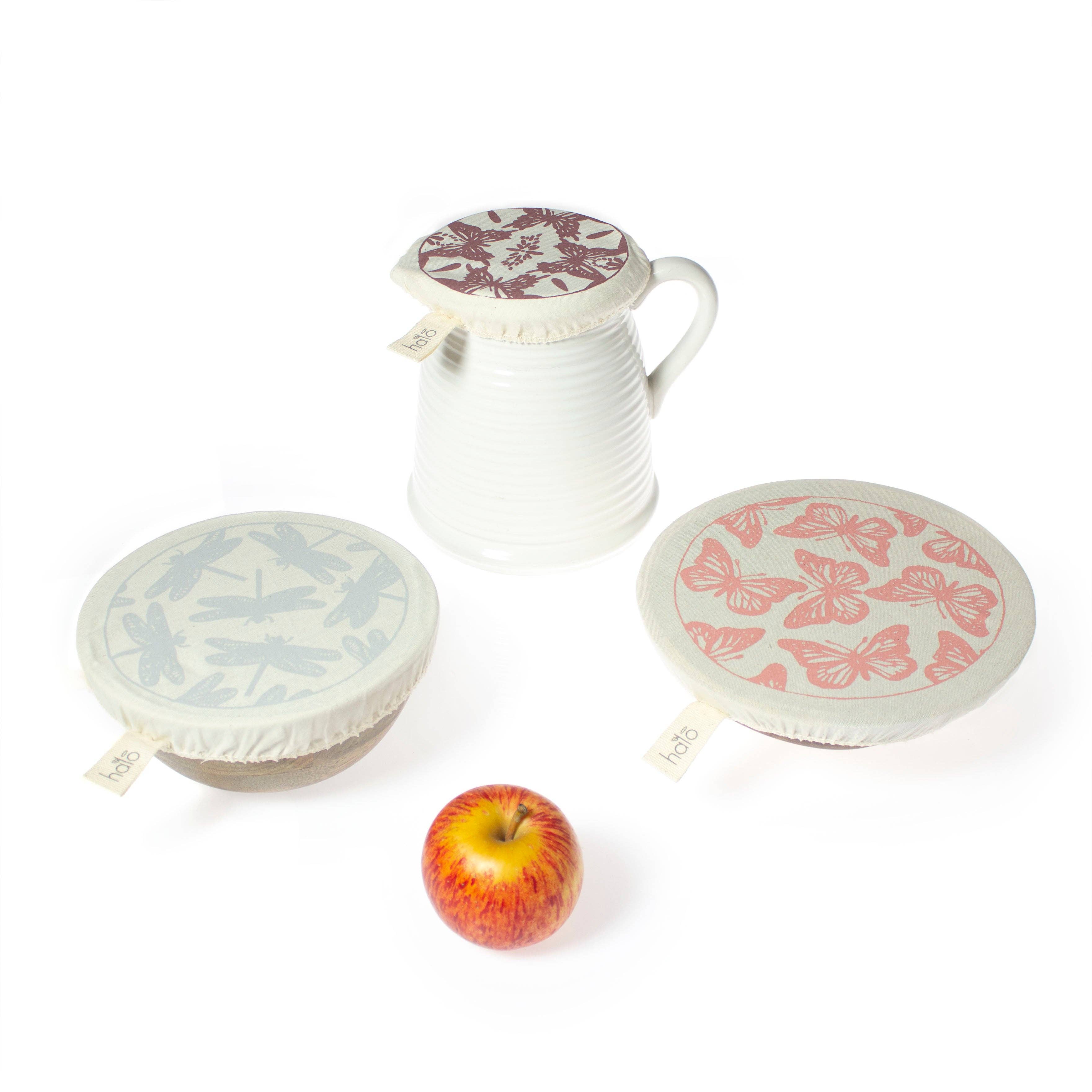 Halo Dish and Bowl Cover Small Set of 3 Butterflies