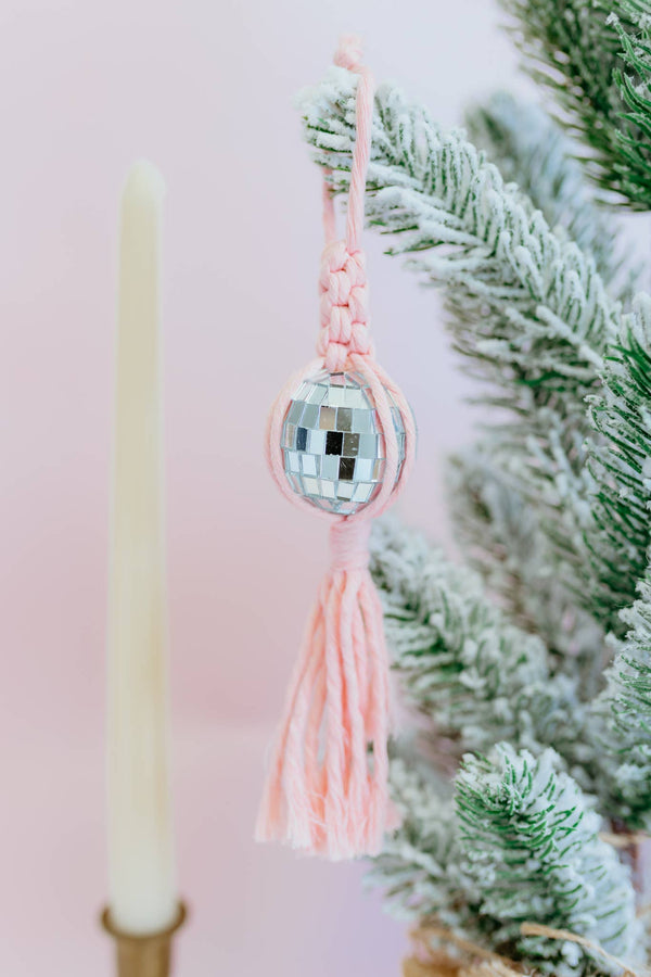 Pink Disco Ball Ornament