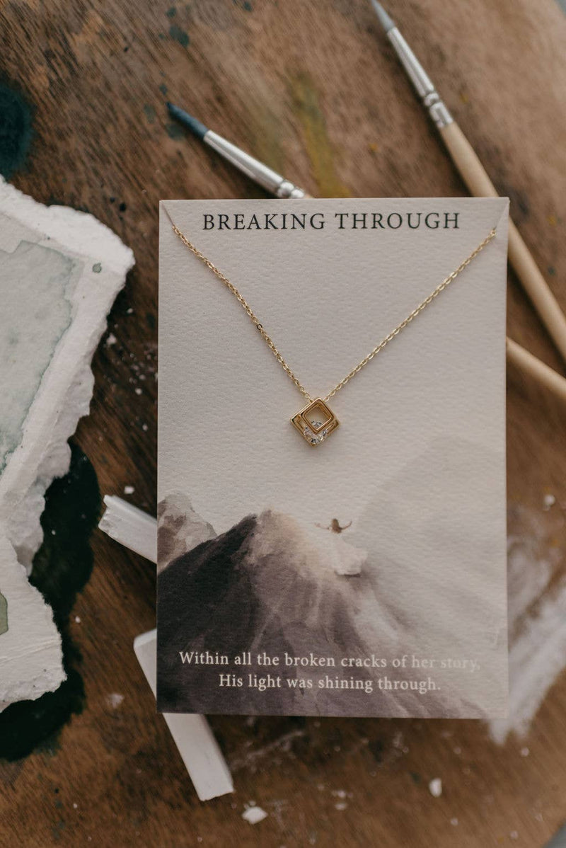 Breaking Through  Christian Necklace  (John 1:3)