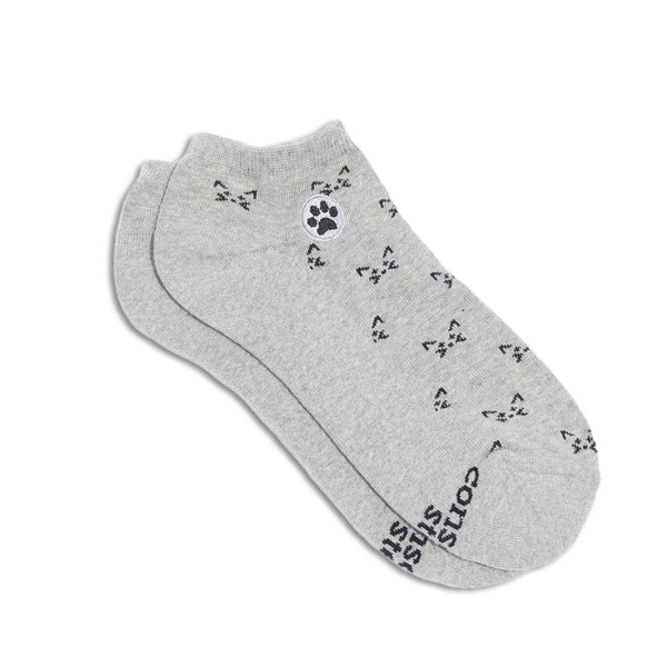 Gray Cats - Ankle Socks that Save Cats