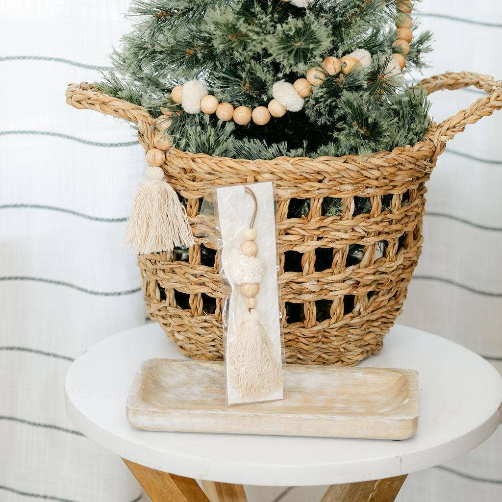 Bead + Pom Ornament