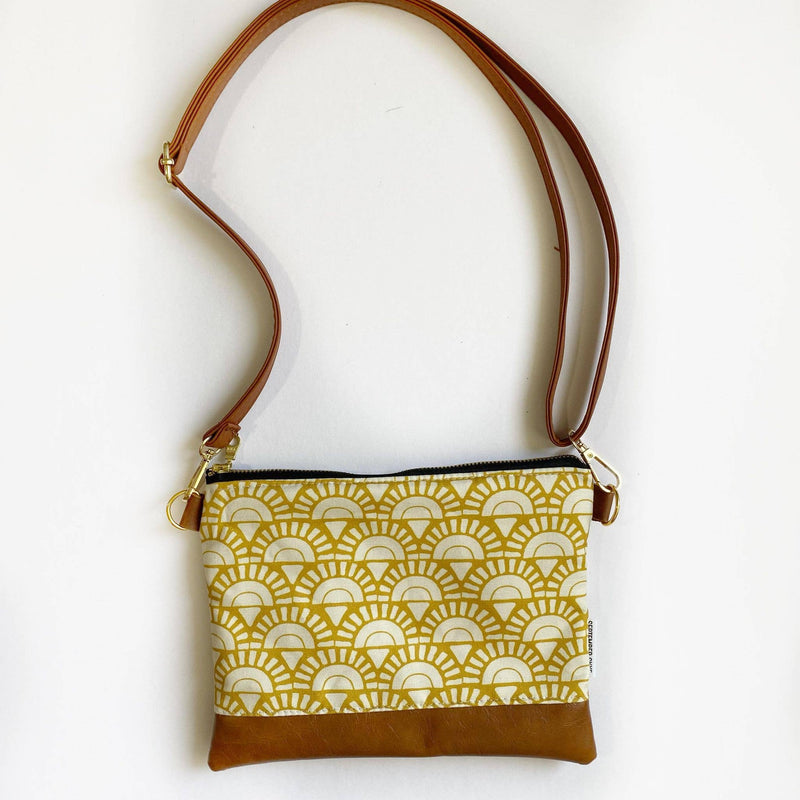 Boho sunshine amber small crossbody bag