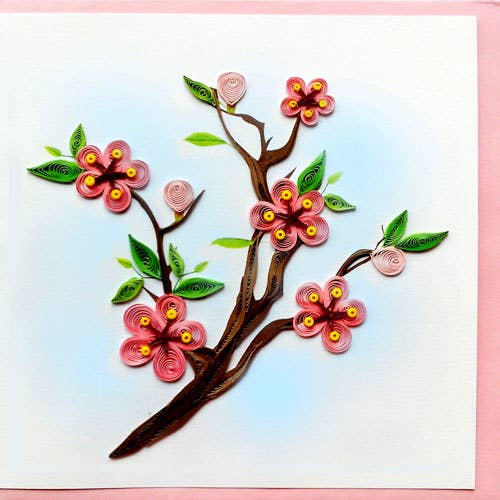 Cherry blossom Quilling Card