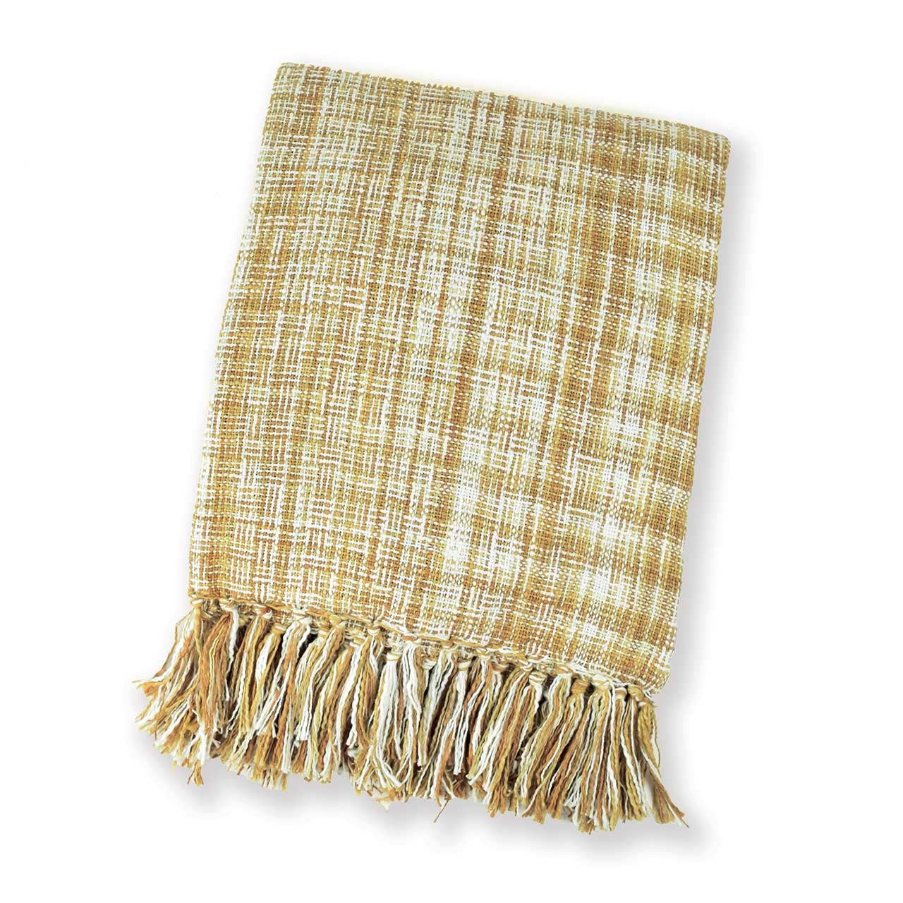 Saffron Yarn-Dyed Throw