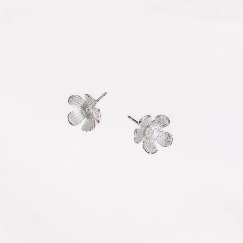 Forget-me-Not Stud Earrings (Silver, 14K) - Ethically Made