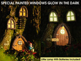 Fairy door with light and windows – Glow in The Dark