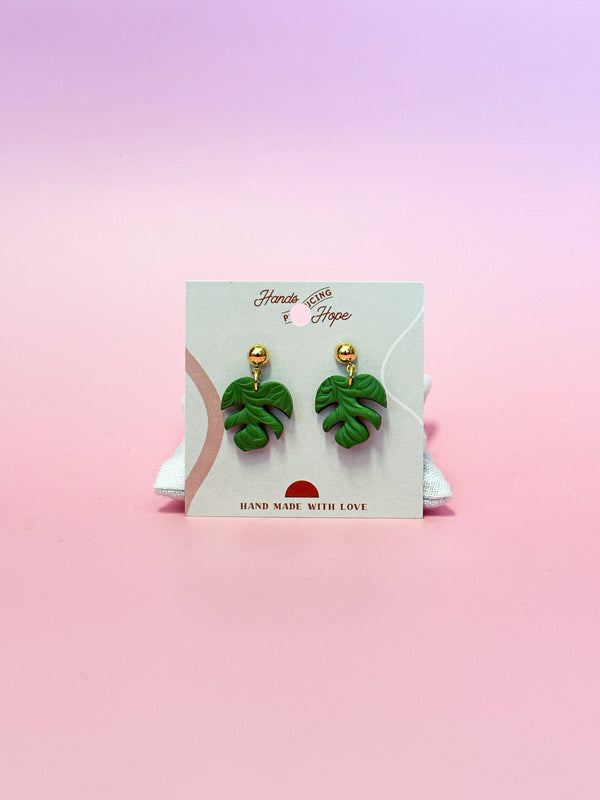 Monstera Leaf Earrings