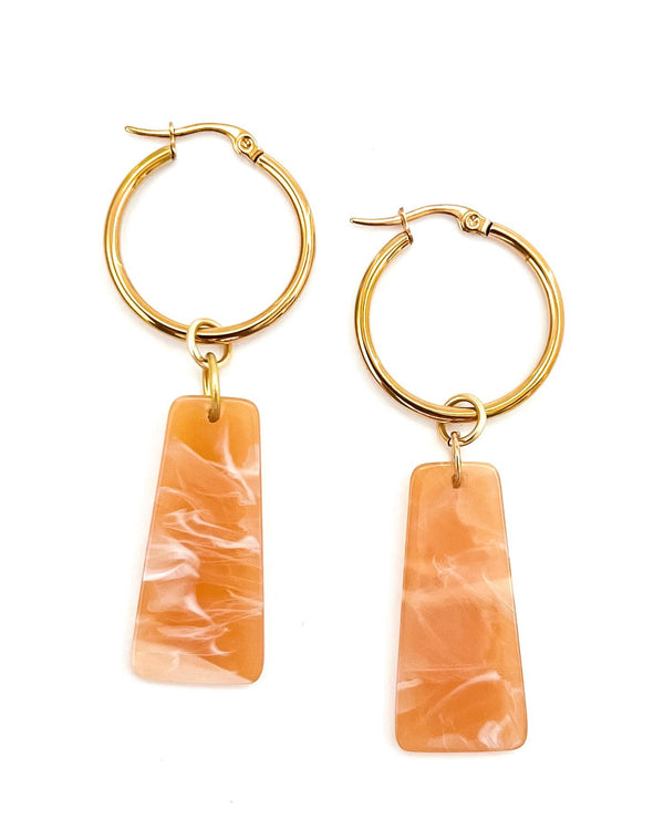 Callum Acrylic Charm Hoop Earrings