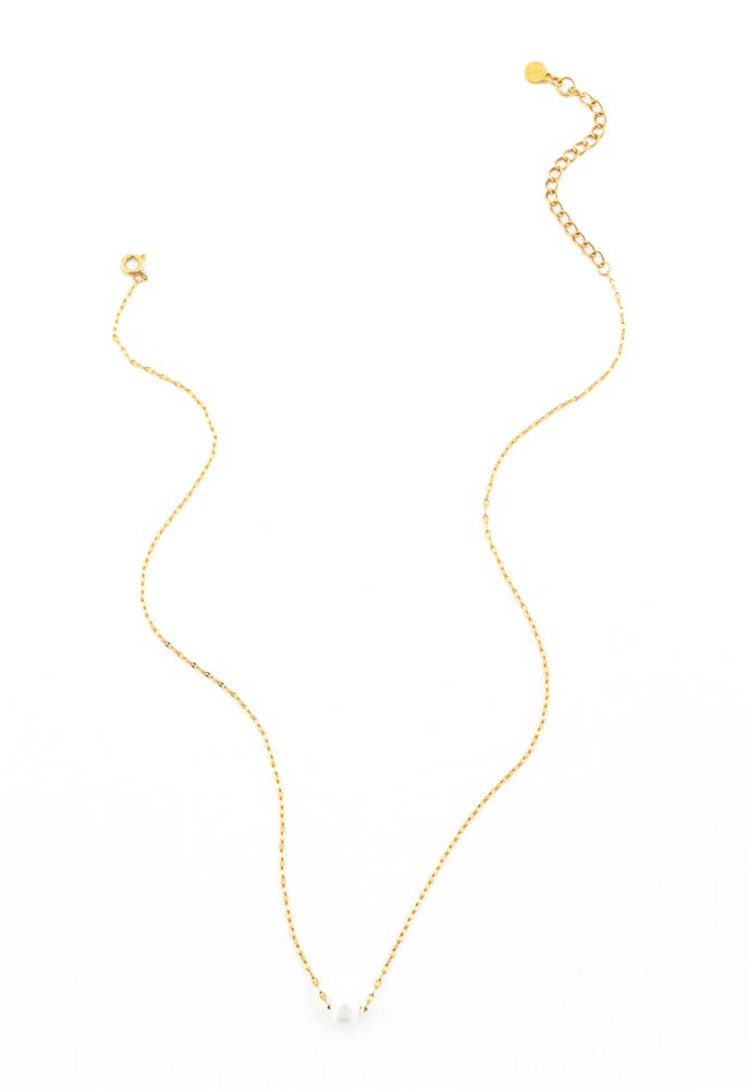 Annie Gold Pearl Necklace