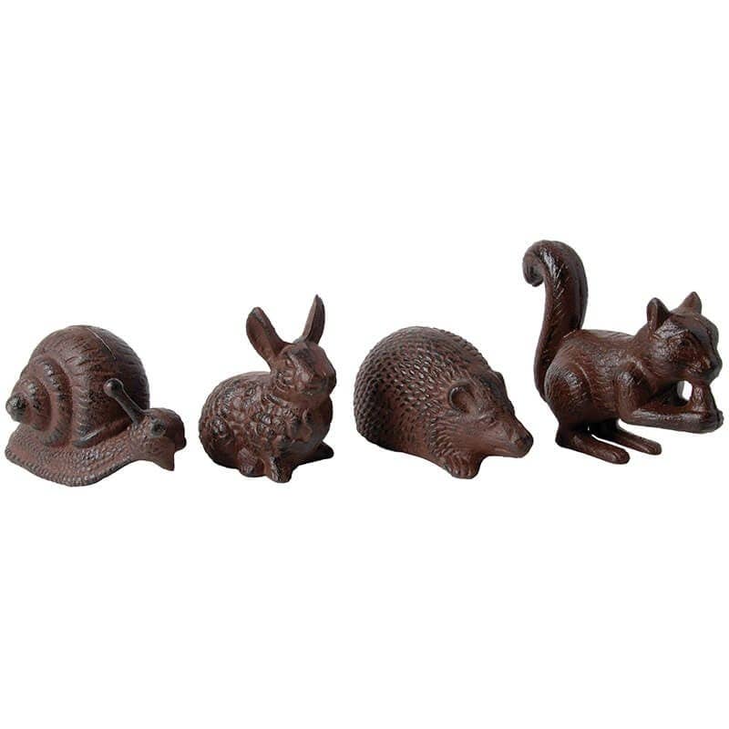 Animals, Cast Iron, Antique Brown, 4 Asst. Styles - Large