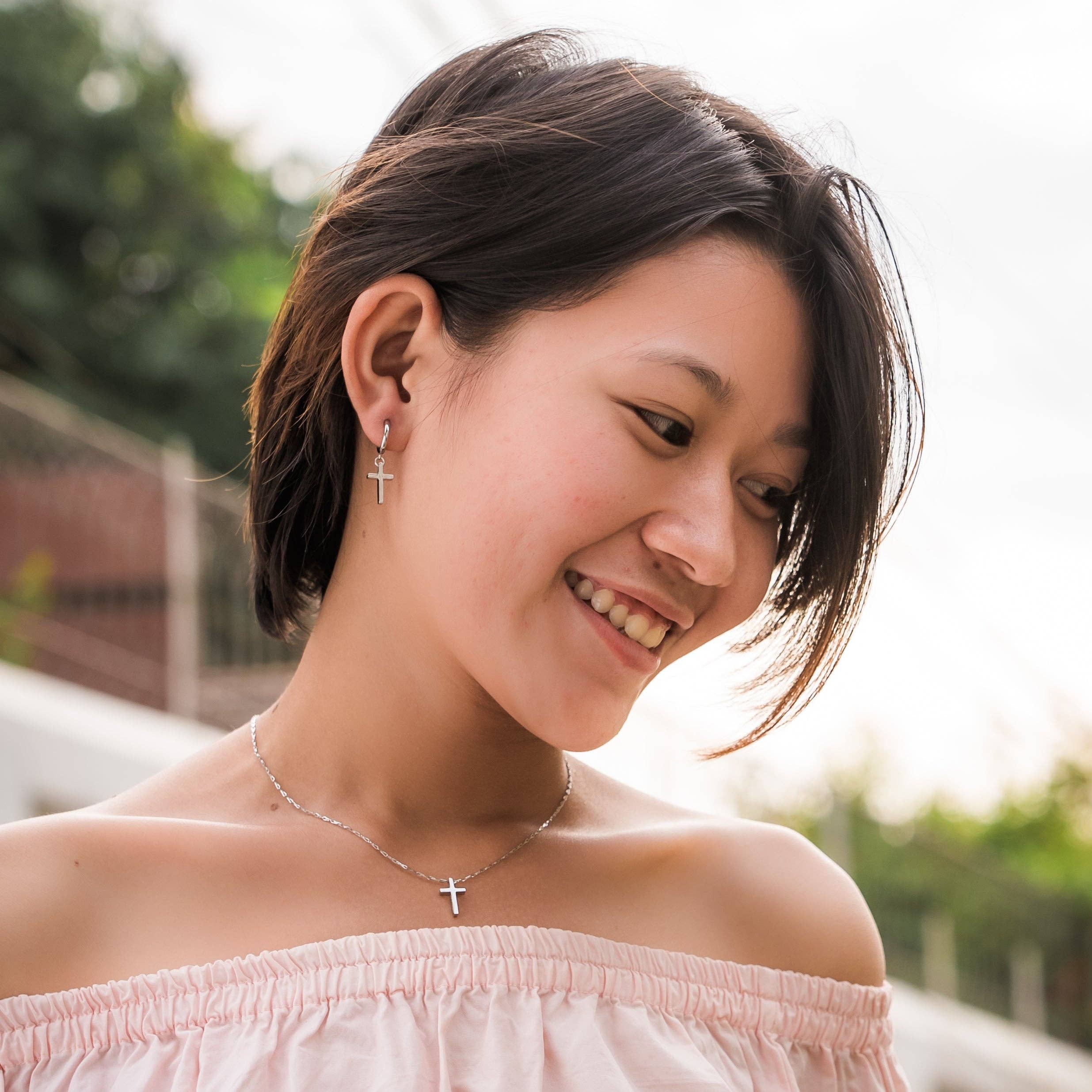 Courageous Cross Earrings