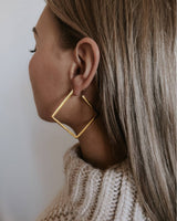 Eliora Gold Open Square Earrings