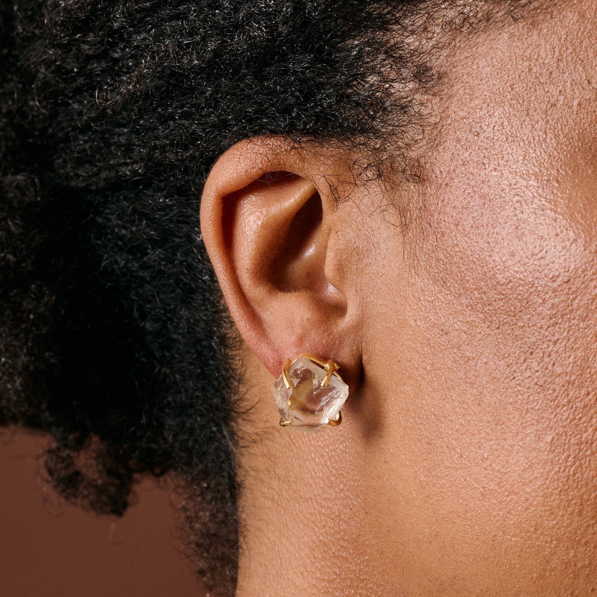 Chaya Clear Quartz Stud Earrings