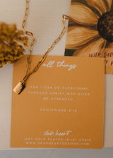 All Things  Mini Tag Necklace | Christian Jewelry