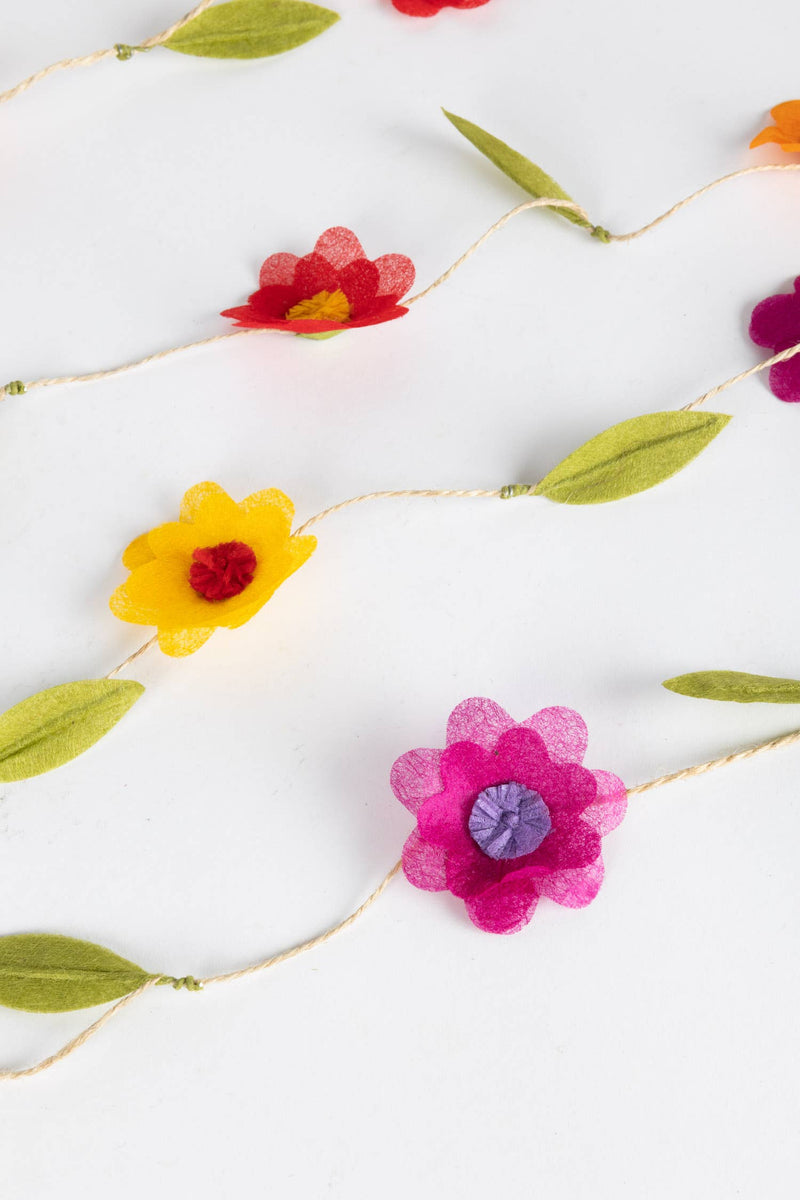 Silk Paper Flower Garland