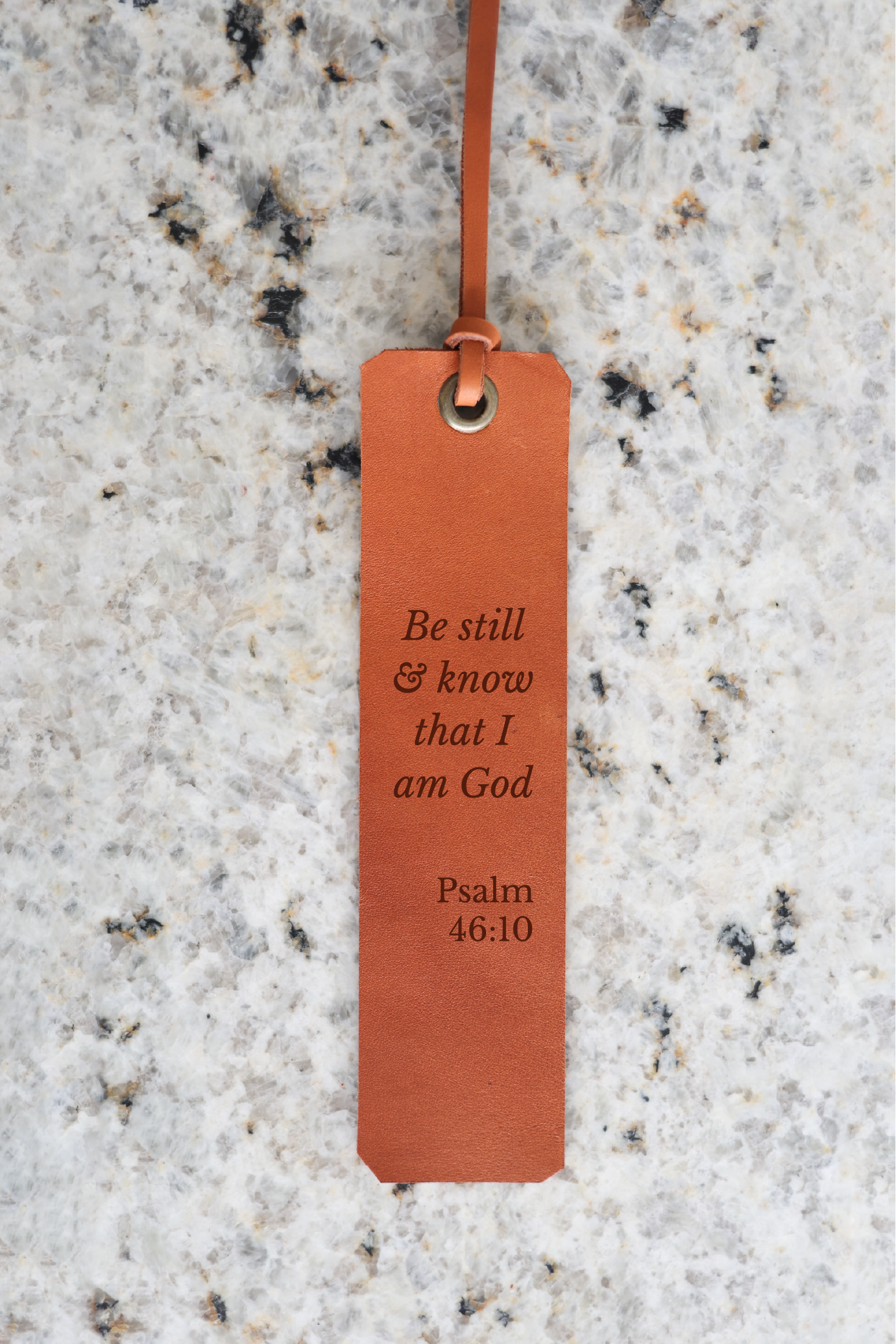 Be Still & Know Leather Bookmark