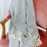 Sky Cotton Yarn Throw