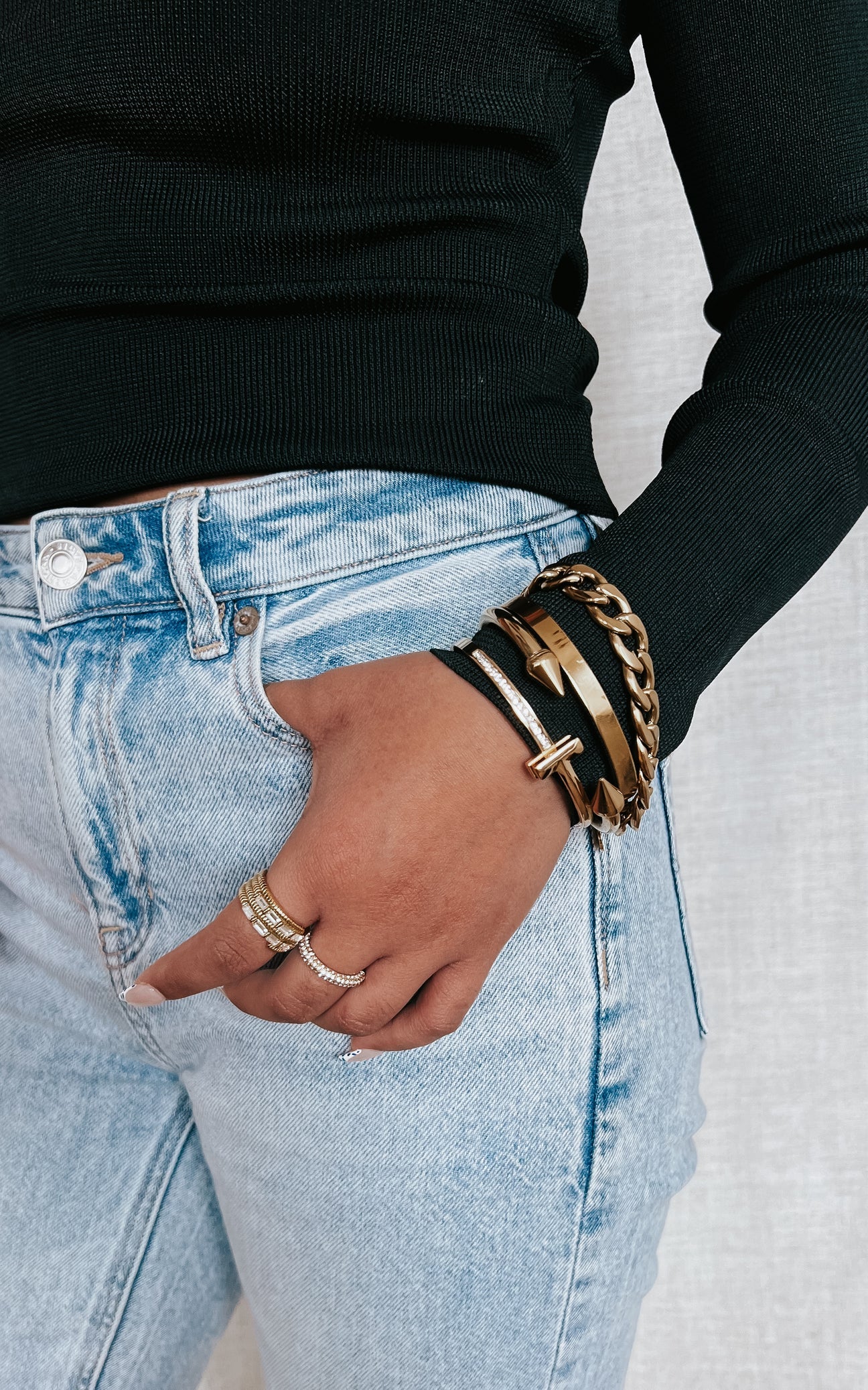 Gold Heath Cuban Chain Bracelet