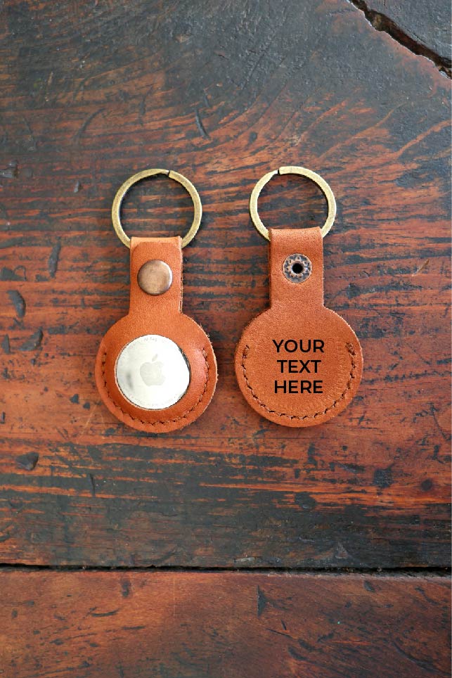 Custom Air Tag Leather Keychain