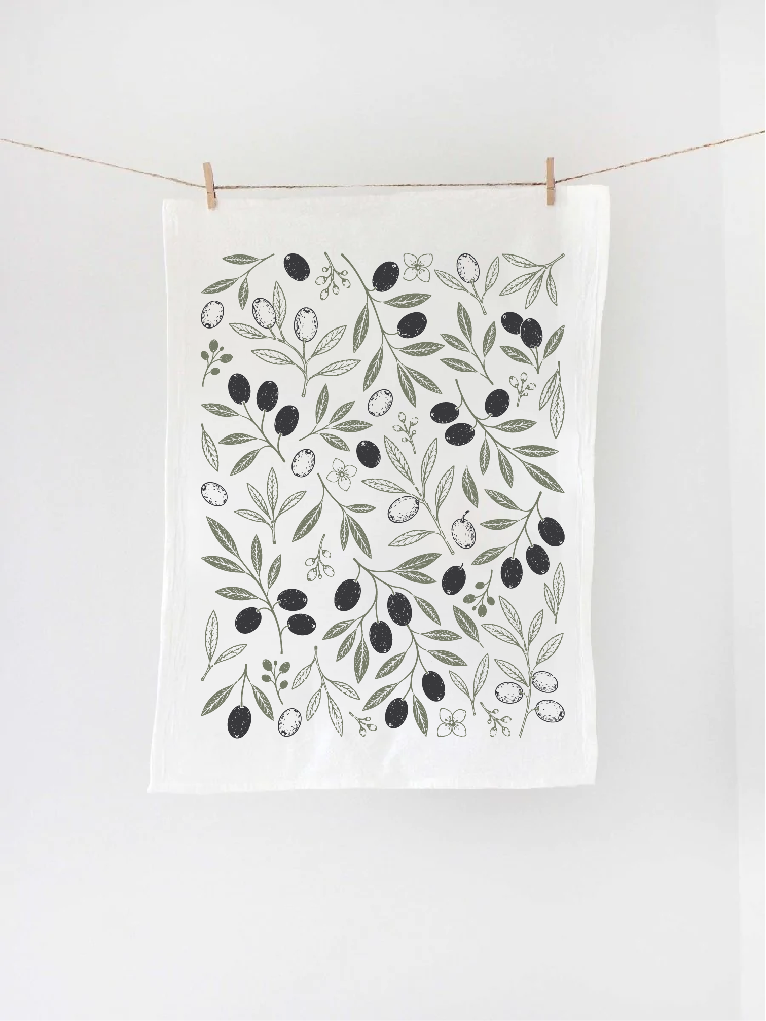 Olive Tea Towel