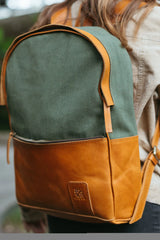 Sarbet Leather + Canvas Backpack