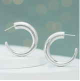 Silver Grace Hoops