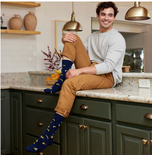 Navy Bananas- Socks that Plant Trees