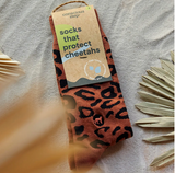 Rust Leopard print- Socks that protect Cheetahs