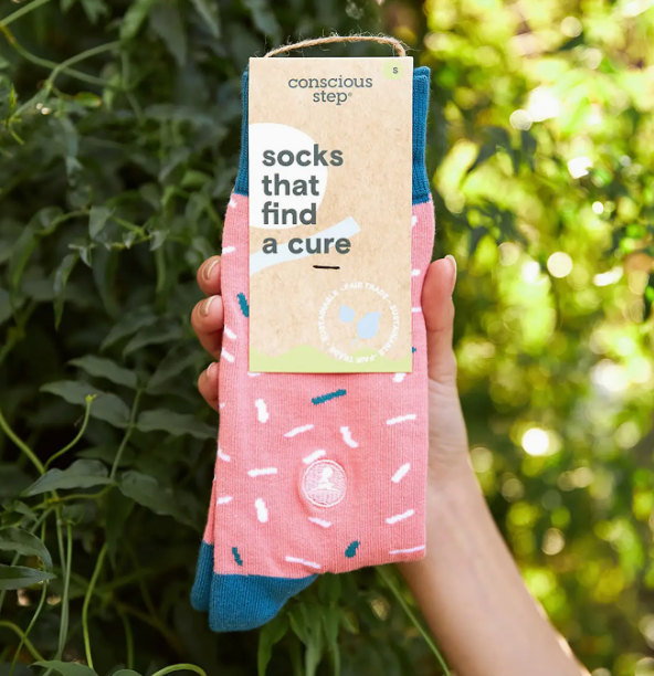 Pink Confetti-Socks that find a cure