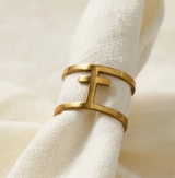 Brass Bombshell Cross Ring