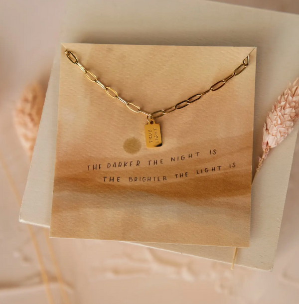 True Light mini tag necklace