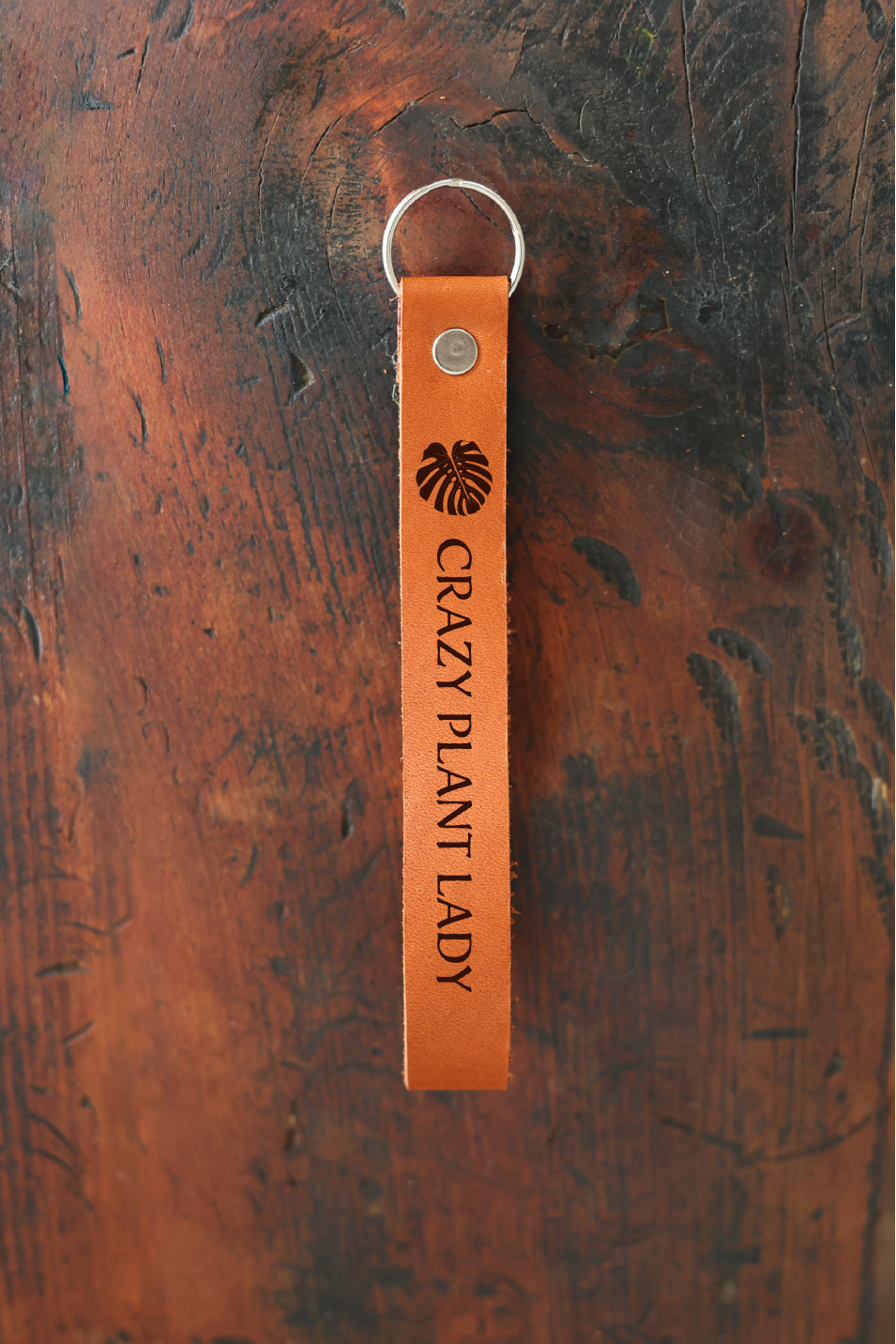 Crazy Plant Lady Leather Wristlet