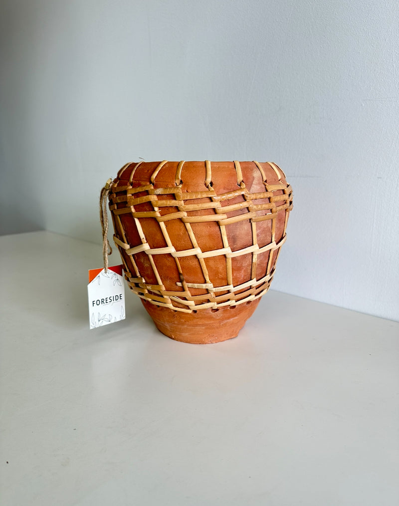 Rattan Terracotta Planter