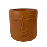 Full Lashes Terracotta Face Planter 4"