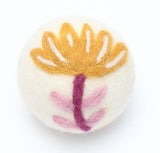 Flowers: Eco Wool Dryer Balls Fair Trade: Yellow/Pink