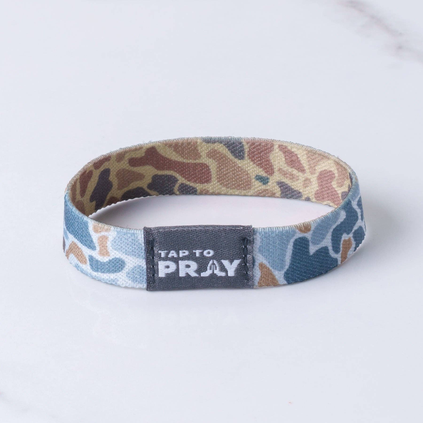 Tap To Pray® Wristband – River Rock Camo - Sahara and Copper