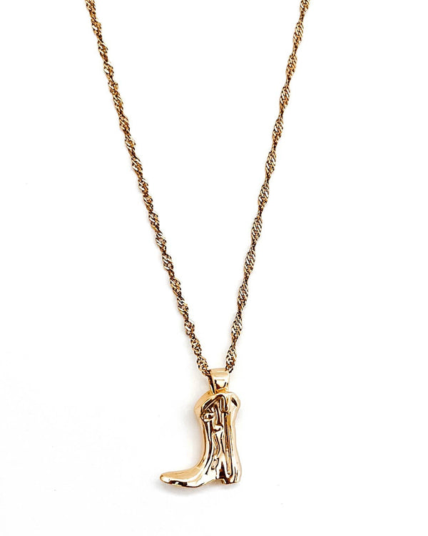 Cowgirl Up Western Boot Necklace