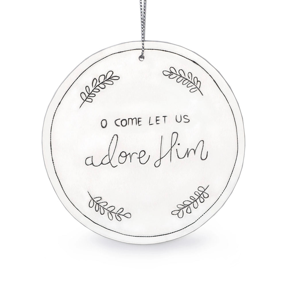 Tin O Come Let Us Adore Ornament