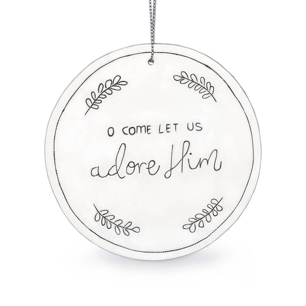 Tin O Come Let Us Adore Ornament