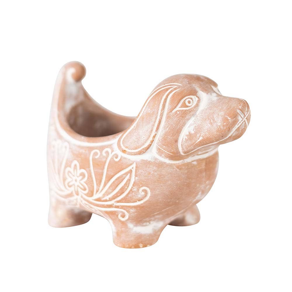 Terracotta Dog Planter 4.75"