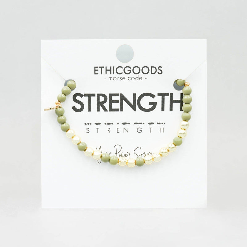 STRENGTH | Gold Morse Code Bracelet