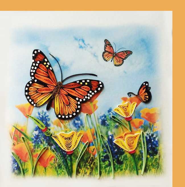 Monarch butterfly Quilling Card