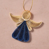 Diu Quilled Angel Ornament - Blue
