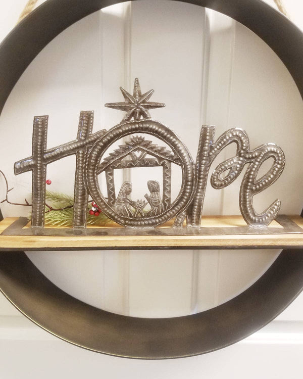 Hope Standing Metal Art