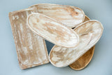 White Wash Fall Boat Tray- Large