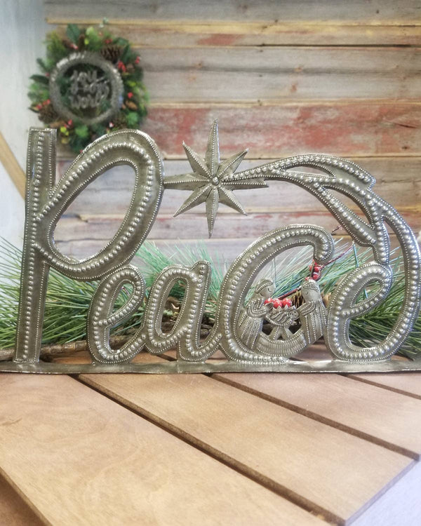 Peace Standing Metal Art