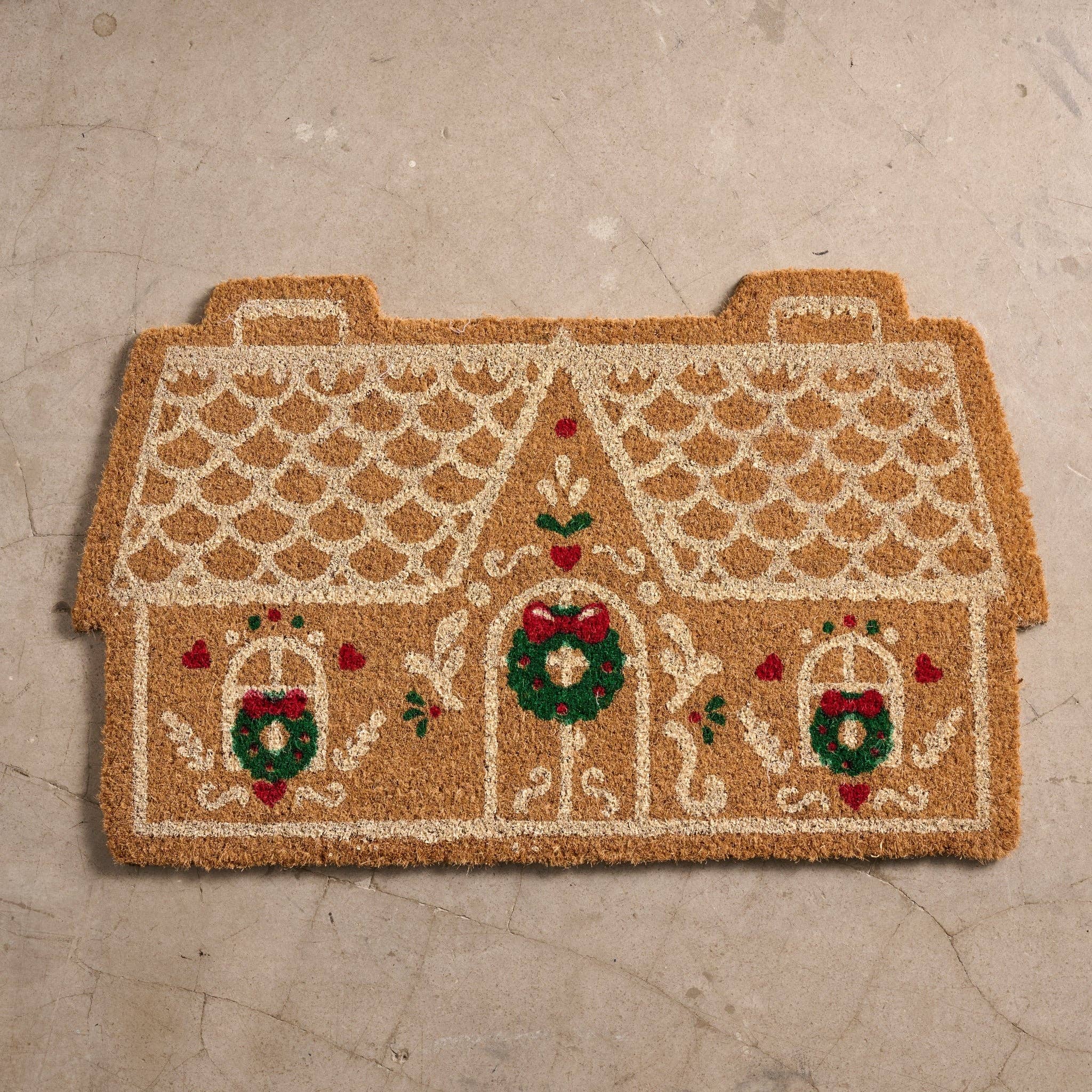 Garam Coir Gingerbread House Door Mat